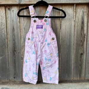 OSH KOSH B’Gosh thumbprint pink OVERALLS rare hard to find